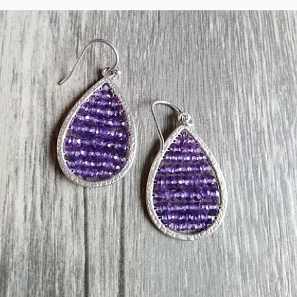 Silpada Jewelry - Silpada Sterling Amythest Cobblestone earrings